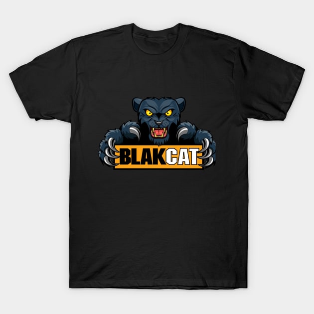 BLAKCAT Logo T-Shirt by GeeksterInk